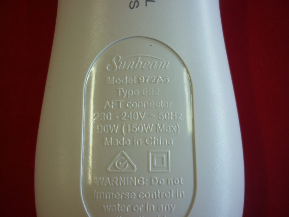 Sunbeam Safe & Sound Electric Blanket, Replacement Controller, Control