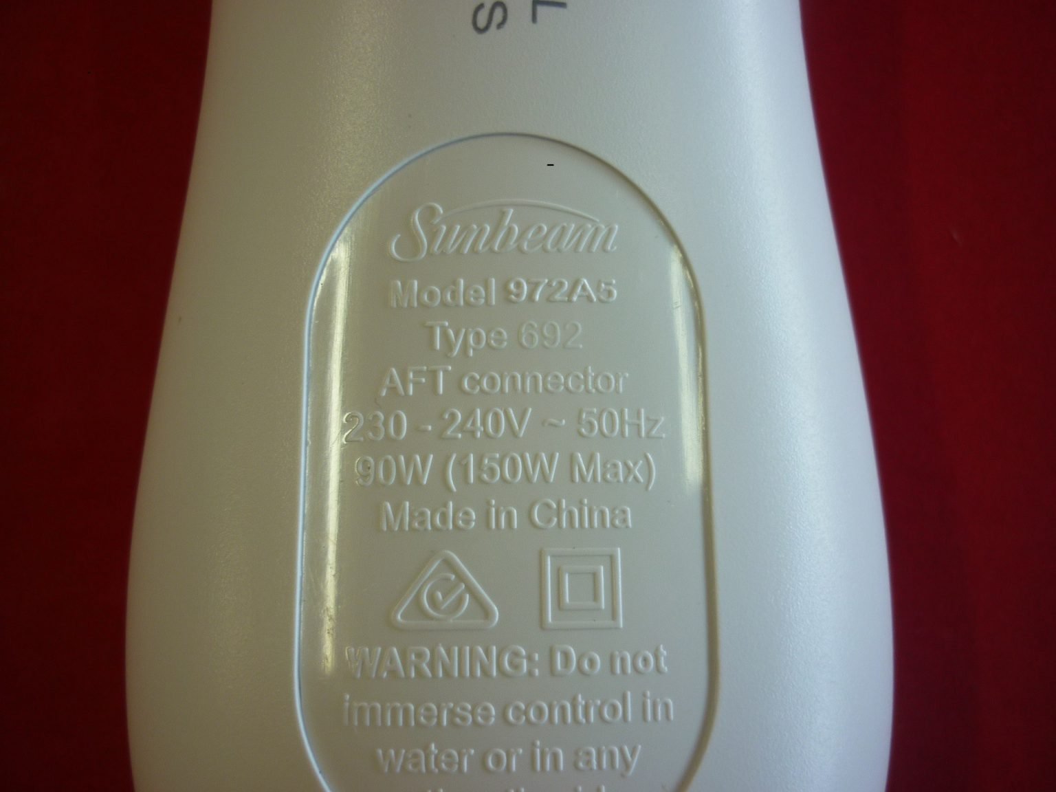 Sunbeam Safe & Sound Electric Blanket, Replacement Controller, Control, Probe, 9 Heat Setting