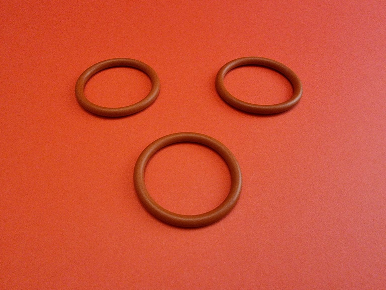 GENUINE Delonghi, 3 x Replacement Red O Ring for Brew Unit, Diffuser
