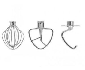 Stainless Steel 3 Piece Beater Set for KitchenAid Artisan Stand Mixer 5KSM150, 5KSM156, 5KSM160, 5KSM170 P/N: 5KSWM5TH3PSS