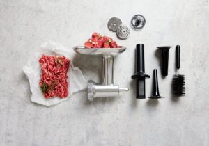 Metal Food Grinder, Mincer Attachment For Kitchenaid Artisan Stand Mixer 5KSM177, 5KSM180, 5KSM195 P/N: 5KSMMGAA